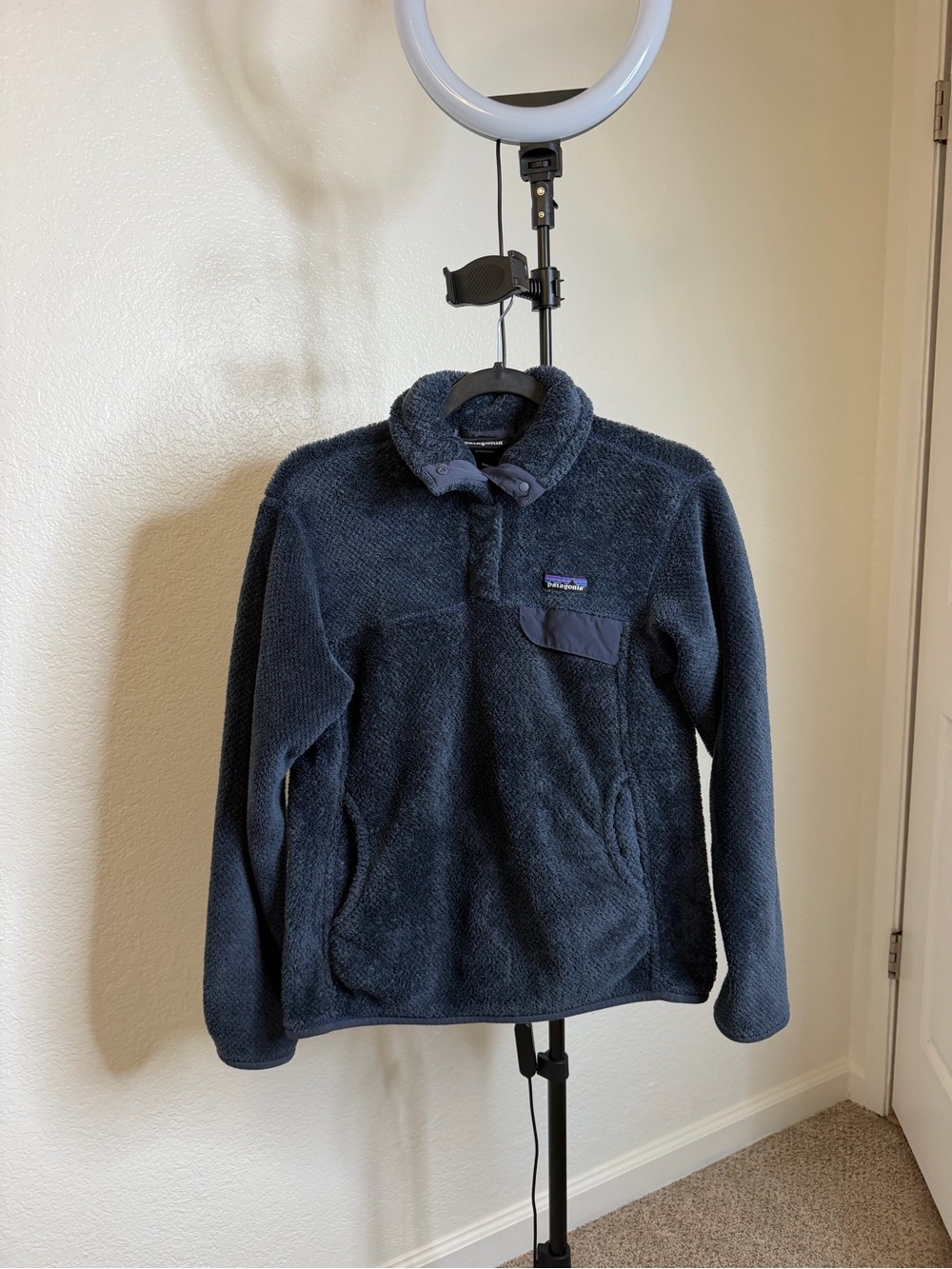 Patagonia Dark Navy Fleece Snap Pullover